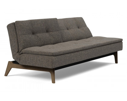 Innovation Living Dublexo Eik Sofa Bed Smoked Oak - 216 Flashtex Dark Gray