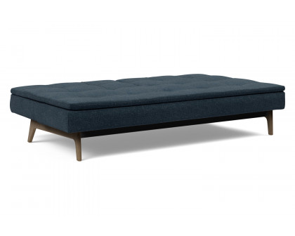 Innovation Living Dublexo Eik Sofa Bed Smoked Oak - 515 Nist Blue