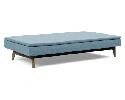 Innovation Living Dublexo Eik Sofa Bed Smoked Oak - 525 Mixed Dance Light Blue