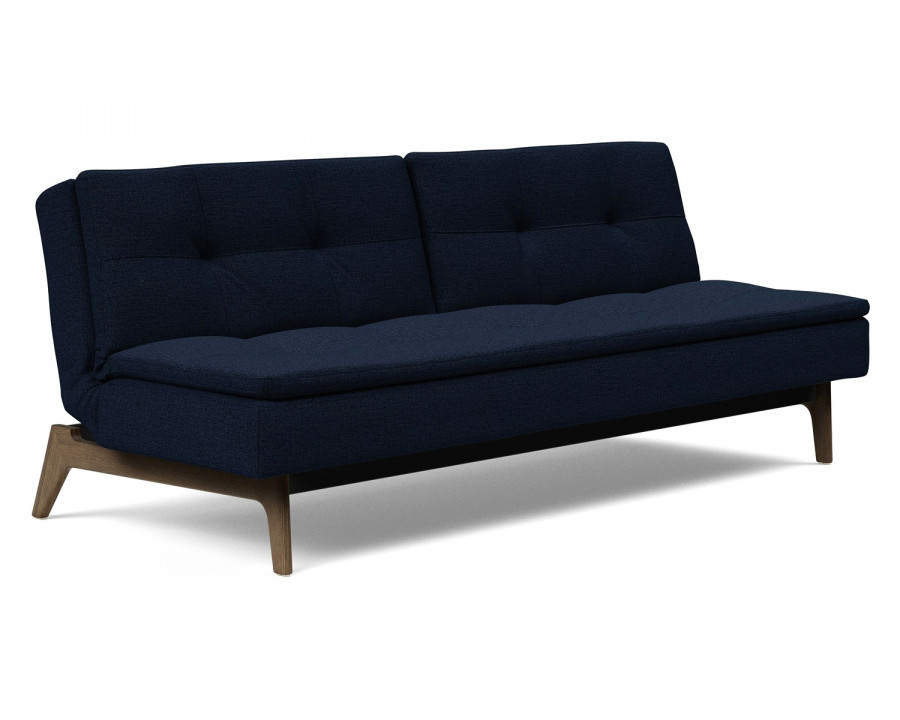 Innovation Living Dublexo Eik Sofa Bed Smoked Oak - 528 Mixed Dance Blue