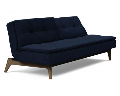 Innovation Living Dublexo Eik Sofa Bed Smoked Oak - 528 Mixed Dance Blue