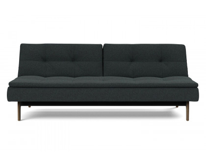 Innovation Living Dublexo Eik Sofa Bed Smoked Oak - 534 Bouclé Black Raven