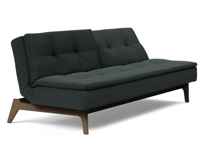 Innovation Living Dublexo Eik Sofa Bed Smoked Oak - 534 Bouclé Black Raven