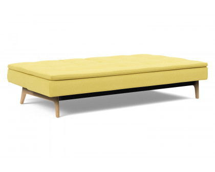 Innovation Living Dublexo Eik Sofa Bed Oak - 554 Soft Mustard Flower