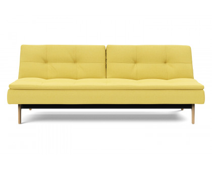 Innovation Living Dublexo Eik Sofa Bed Oak - 554 Soft Mustard Flower