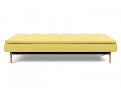 Innovation Living Dublexo Eik Sofa Bed Oak - 554 Soft Mustard Flower