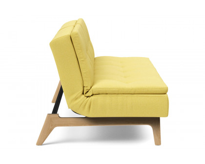 Innovation Living Dublexo Eik Sofa Bed Oak - 554 Soft Mustard Flower