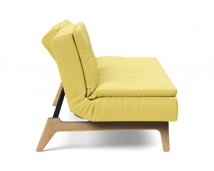 Innovation Living Dublexo Eik Sofa Bed Oak - 554 Soft Mustard Flower