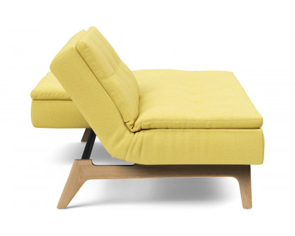 Innovation Living Dublexo Eik Sofa Bed Oak - 554 Soft Mustard Flower