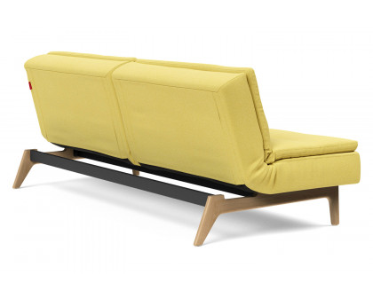 Innovation Living Dublexo Eik Sofa Bed Oak - 554 Soft Mustard Flower