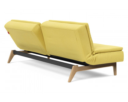 Innovation Living Dublexo Eik Sofa Bed Oak - 554 Soft Mustard Flower