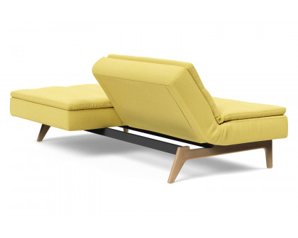 Innovation Living Dublexo Eik Sofa Bed Oak - 554 Soft Mustard Flower