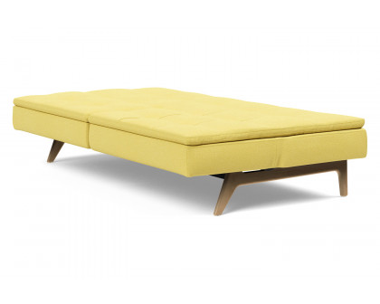 Innovation Living Dublexo Eik Sofa Bed Oak - 554 Soft Mustard Flower