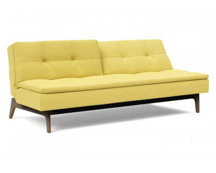 Innovation Living Dublexo Eik Sofa Bed Smoked Oak - 554 Soft Mustard Flower