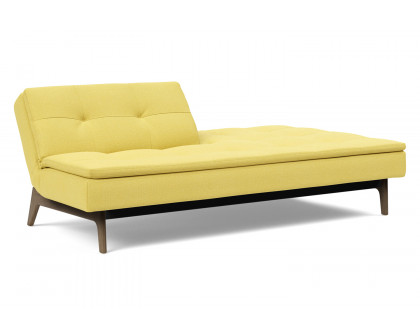 Innovation Living Dublexo Eik Sofa Bed Smoked Oak - 554 Soft Mustard Flower