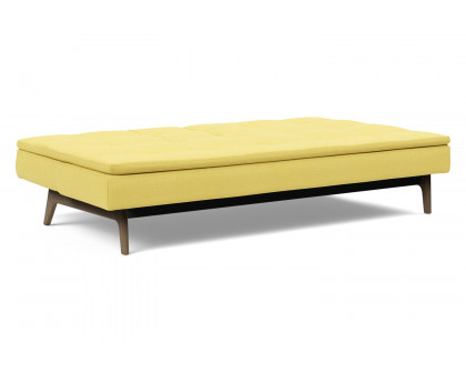 Innovation Living Dublexo Eik Sofa Bed Smoked Oak - 554 Soft Mustard Flower