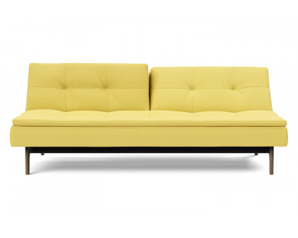 Innovation Living Dublexo Eik Sofa Bed Smoked Oak - 554 Soft Mustard Flower