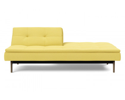 Innovation Living Dublexo Eik Sofa Bed Smoked Oak - 554 Soft Mustard Flower