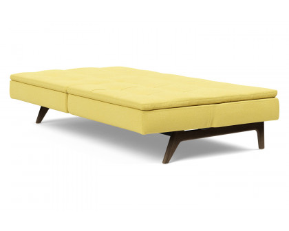 Innovation Living Dublexo Eik Sofa Bed Smoked Oak - 554 Soft Mustard Flower