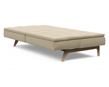 Innovation Living Dublexo Eik Sofa Bed Oak - 571 Vivus Dusty Sand