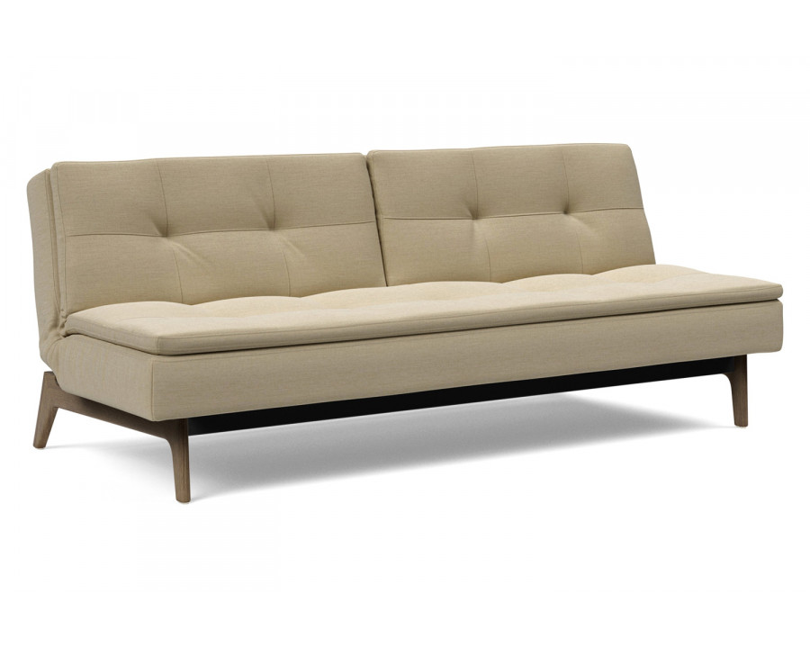 Innovation Living Dublexo Eik Sofa Bed Smoked Oak - 571 Vivus Dusty Sand