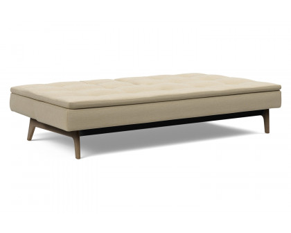 Innovation Living Dublexo Eik Sofa Bed Smoked Oak - 571 Vivus Dusty Sand