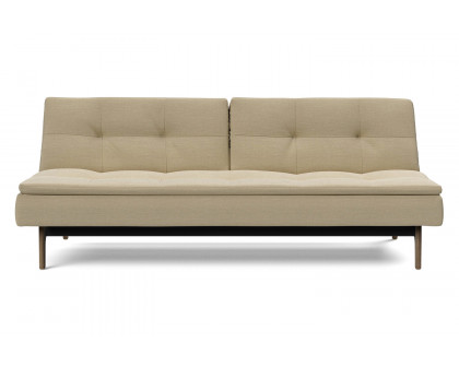 Innovation Living Dublexo Eik Sofa Bed Smoked Oak - 571 Vivus Dusty Sand