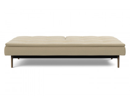 Innovation Living Dublexo Eik Sofa Bed Smoked Oak - 571 Vivus Dusty Sand