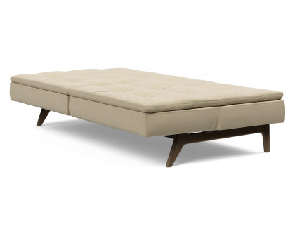 Innovation Living Dublexo Eik Sofa Bed Smoked Oak - 571 Vivus Dusty Sand