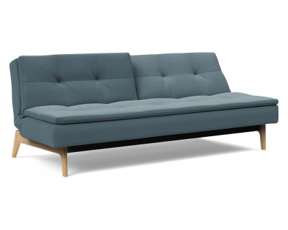 Innovation Living Dublexo Eik Sofa Bed Oak - 573 Vivus Dusty Blue