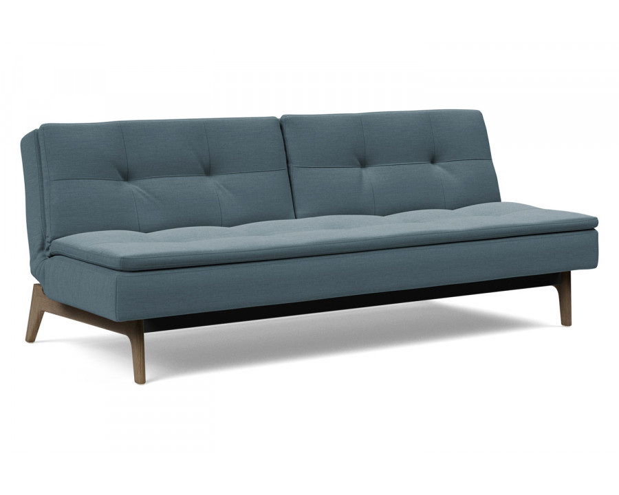 Innovation Living Dublexo Eik Sofa Bed Smoked Oak - 573 Vivus Dusty Blue