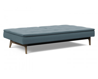 Innovation Living Dublexo Eik Sofa Bed Smoked Oak - 573 Vivus Dusty Blue