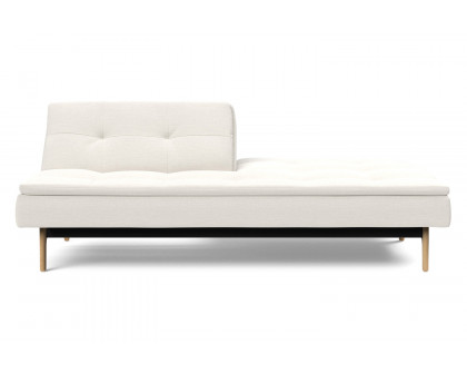 Innovation Living Dublexo Eik Sofa Bed Oak - 574 Vivus Dusty Off White