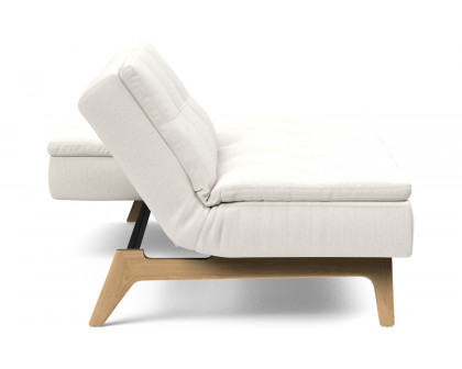 Innovation Living Dublexo Eik Sofa Bed Oak - 574 Vivus Dusty Off White