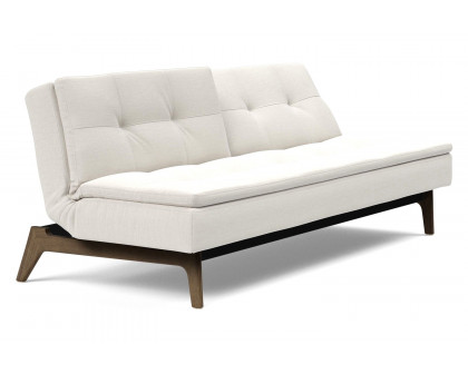 Innovation Living Dublexo Eik Sofa Bed Smoked Oak - 574 Vivus Dusty Off White