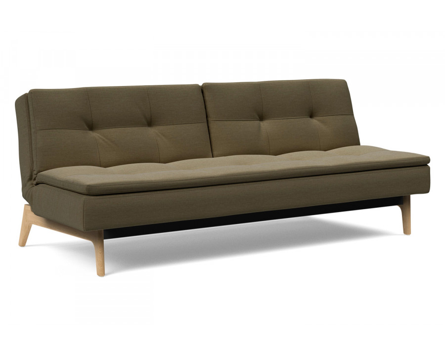 Innovation Living Dublexo Eik Sofa Bed Oak - 575 Vivus Dusty Olive