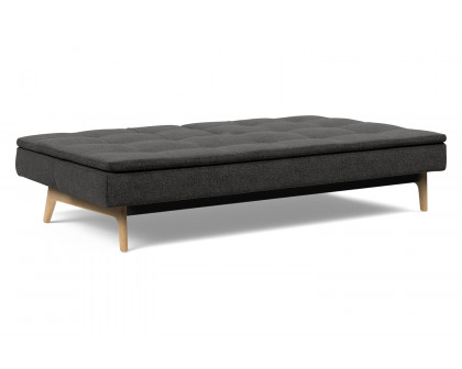 Innovation Living Dublexo Eik Sofa Bed Oak - 577 Kenya Dark Gray