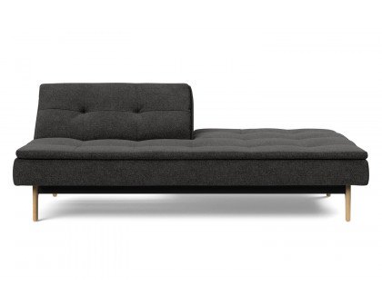 Innovation Living Dublexo Eik Sofa Bed Oak - 577 Kenya Dark Gray