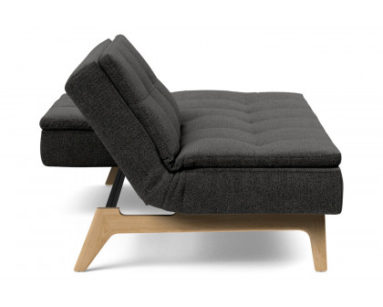 Innovation Living Dublexo Eik Sofa Bed Oak - 577 Kenya Dark Gray