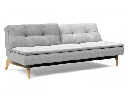 Innovation Living Dublexo Eik Sofa Bed Oak - 590 Micro Check Gray