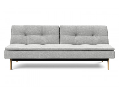 Innovation Living Dublexo Eik Sofa Bed Oak - 590 Micro Check Gray