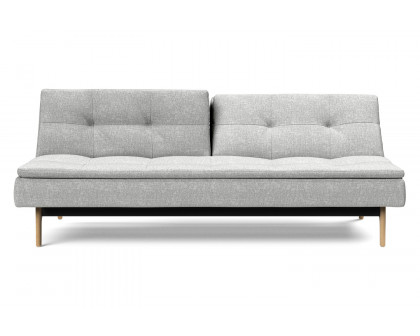 Innovation Living Dublexo Eik Sofa Bed Oak - 590 Micro Check Gray