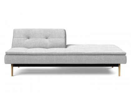 Innovation Living Dublexo Eik Sofa Bed Oak - 590 Micro Check Gray