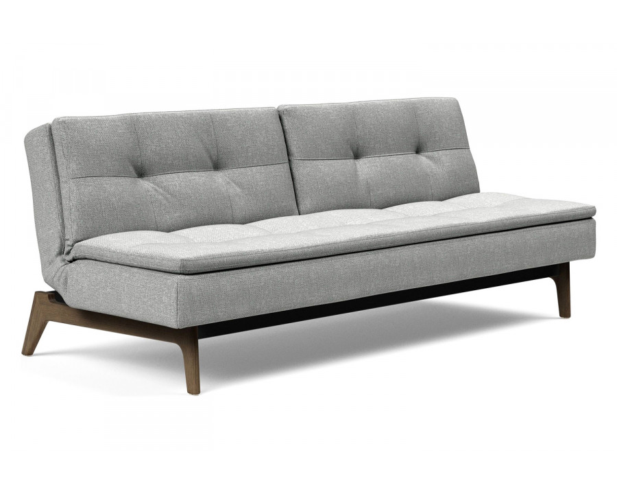 Innovation Living Dublexo Eik Sofa Bed Smoked Oak - 590 Micro Check Gray