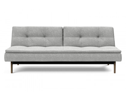 Innovation Living Dublexo Eik Sofa Bed Smoked Oak - 590 Micro Check Gray