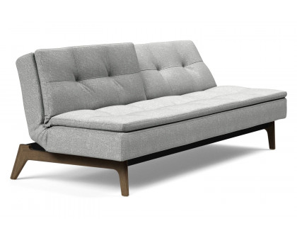 Innovation Living Dublexo Eik Sofa Bed Smoked Oak - 590 Micro Check Gray