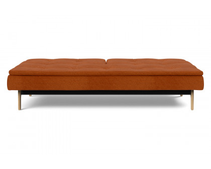 Innovation Living Dublexo Eik Sofa Bed Oak - 595 Corduroy Burnt Orange