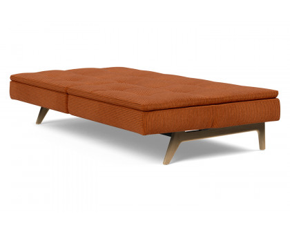 Innovation Living Dublexo Eik Sofa Bed Oak - 595 Corduroy Burnt Orange