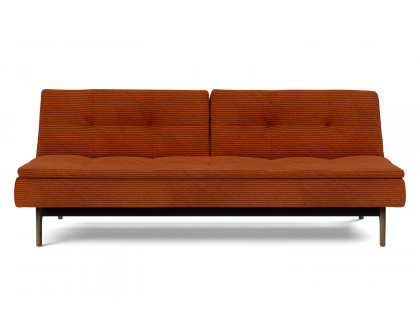 Innovation Living Dublexo Eik Sofa Bed Smoked Oak - 595 Corduroy Burnt Orange