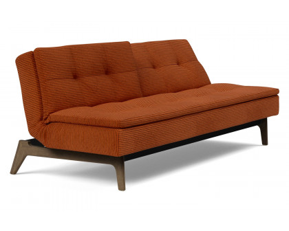 Innovation Living Dublexo Eik Sofa Bed Smoked Oak - 595 Corduroy Burnt Orange